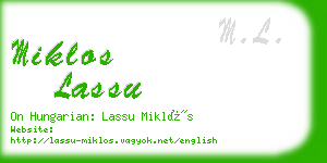 miklos lassu business card